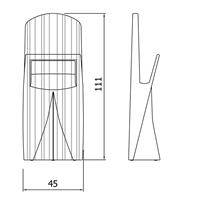 Eccopanta Schlafzimmer-Kleiderständer mit Nadelstreif-Optik  - weiss 8